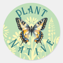 Plant standaard ronde sticker