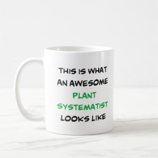 plant systematist, geweldige koffiemok (Links)