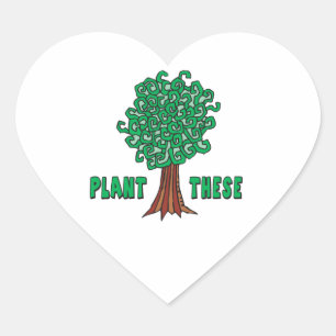 Plant Trees Hart Sticker
