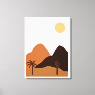 Plant Trees Hill Mountain Canvas Afdruk