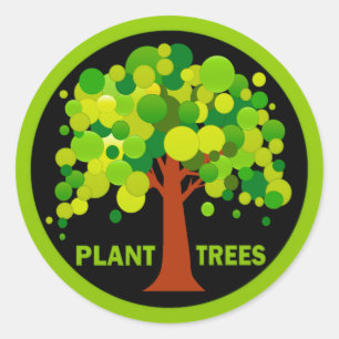 Plant Trees Ronde Sticker