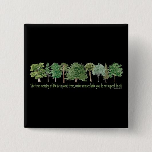 Plant Trees Vierkante Button 5,1 Cm (Voorkant)