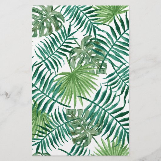 Plant Tropisch Botanisch Palm Leaf Briefpapier (Voorkant)