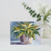 Plant van de slang | Potted House Plant Schilderij Briefkaart (Staand voorkant)