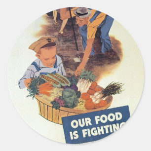 Plant van de Victory Garden Ronde Sticker