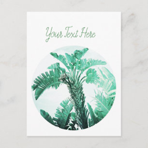 Plant van groene bladbananen briefkaart