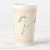 Plant van theebloem  illustratie latte mok (Voorkant)