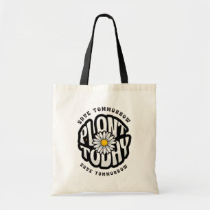 Plant Vandaag Madeliefje Retro Typografie Tote Bag