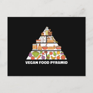 Plant Vegan Food Pyramid Veganism Briefkaart