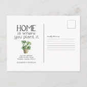 Plant | Verplaatsingsaankondiging Briefkaart (Achterkant)