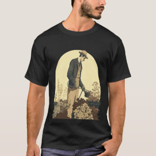 Plant verzamelaar botanist pap stijl Gardene T-shirt