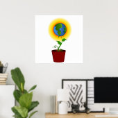 Plant voor de aarde poster (Thuiskantoor)