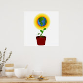 Plant voor de aarde poster (Keuken)