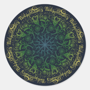 Plant voor polinators voor tuinbouwkunst ronde sticker