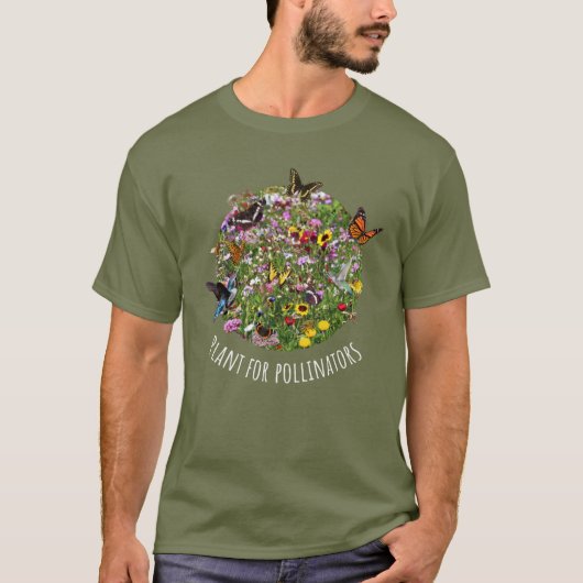 Plant voor Pollinators T-Shirt (Voorkant)