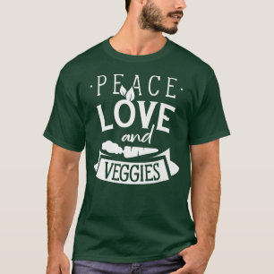 Plant voor theeliefde en vegetarische groenten t-shirt