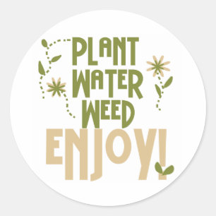 Plant Weed Ronde Sticker