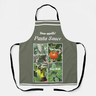 Plantaardig en kruidpron schort
