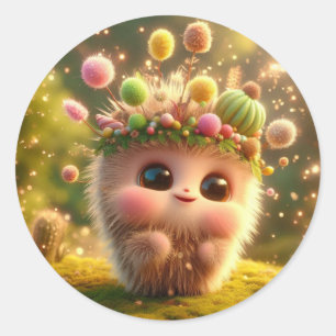 plantaardig haardier ronde sticker