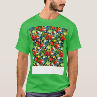 Plantaardig Naadloos Patroon Veggie Leafy Groene S T-shirt