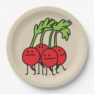 Plantaardige de radijsgroep van de Bos van Papieren Bordje
