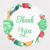 Plantaardige grens Dank u Labels (Design 2)