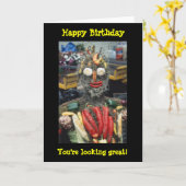 Plantaardige Man Verjaardag Kaart (Gele Bloem)