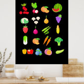 Plantaardige soorten poster (Keuken)