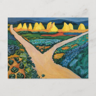 Plantaardige velden tegen August Macke,  fijne kun Briefkaart