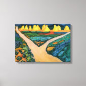 Plantaardige velden tegen August Macke,  fijne kun Canvas Afdruk (Voorkant)