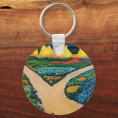 Plantaardige velden tegen August Macke,  fijne kun Sleutelhanger (Voorkant)