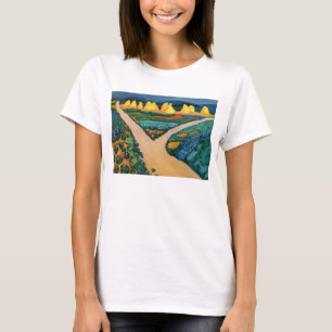 Plantaardige velden tegen August Macke, fijne kun T-shirt