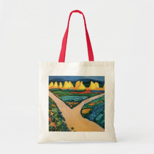 Plantaardige velden tegen August Macke, fijne kun Tote Bag