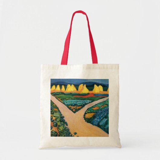 Plantaardige velden tegen August Macke,  fijne kun Tote Bag (Voorkant)