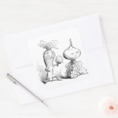 "Plantaardige voorstel" vierkante Sticker set (Envelop)