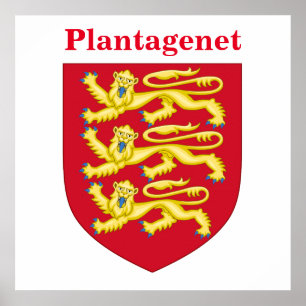 Plantagenet Royal Crest met tekst Poster