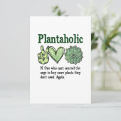 Plantaholic Funny Plant Bedankkaart (Staand voorkant)