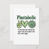 Plantaholic Funny Plant Bedankkaart (Voorkant / Achterkant)