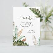 Plantain Feuille Carte de remerciements de sympath (Debout devant)