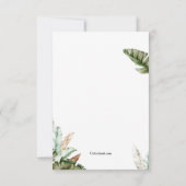 Plantain Feuille Carte de remerciements de sympath (Dos)