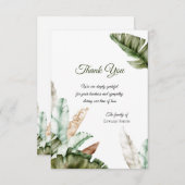 Plantain Feuille Carte de remerciements de sympath (Devant / Derrière)