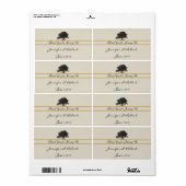 Plantation de chêne dans Étiquette bouteille d'eau (Feuille entière)