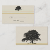 Plantation de chêne dans Gold Mariage Cartes de pl (Devant / Derrière)
