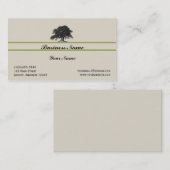 Plantation de chêne dans le carte de visite vert (Devant / Derrière)