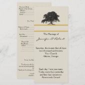 Plantation de chêne dans le programme de mariage d (Devant / Derrière)