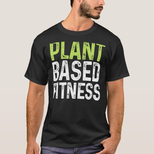 PLANTBASED Fitness - Funny Vegan, gebaseerd op het T-shirt (Voorkant)