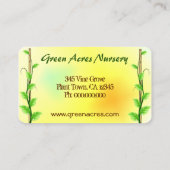Plante arrondi Nursery Carte de visite Modèle (Dos)