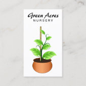 Plante blanc  Carte de visite Modèle (Devant)