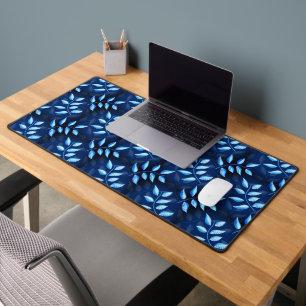 Plante Bleu Motif Botanique foncé décoratif