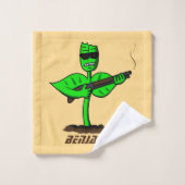 Plante cyborg Germinator dessin animé drôle (Gant de toilette)